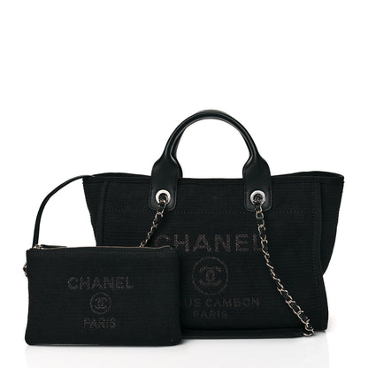 Chanel Mixed Fibers Small Deauville Tote Black 1 of 11