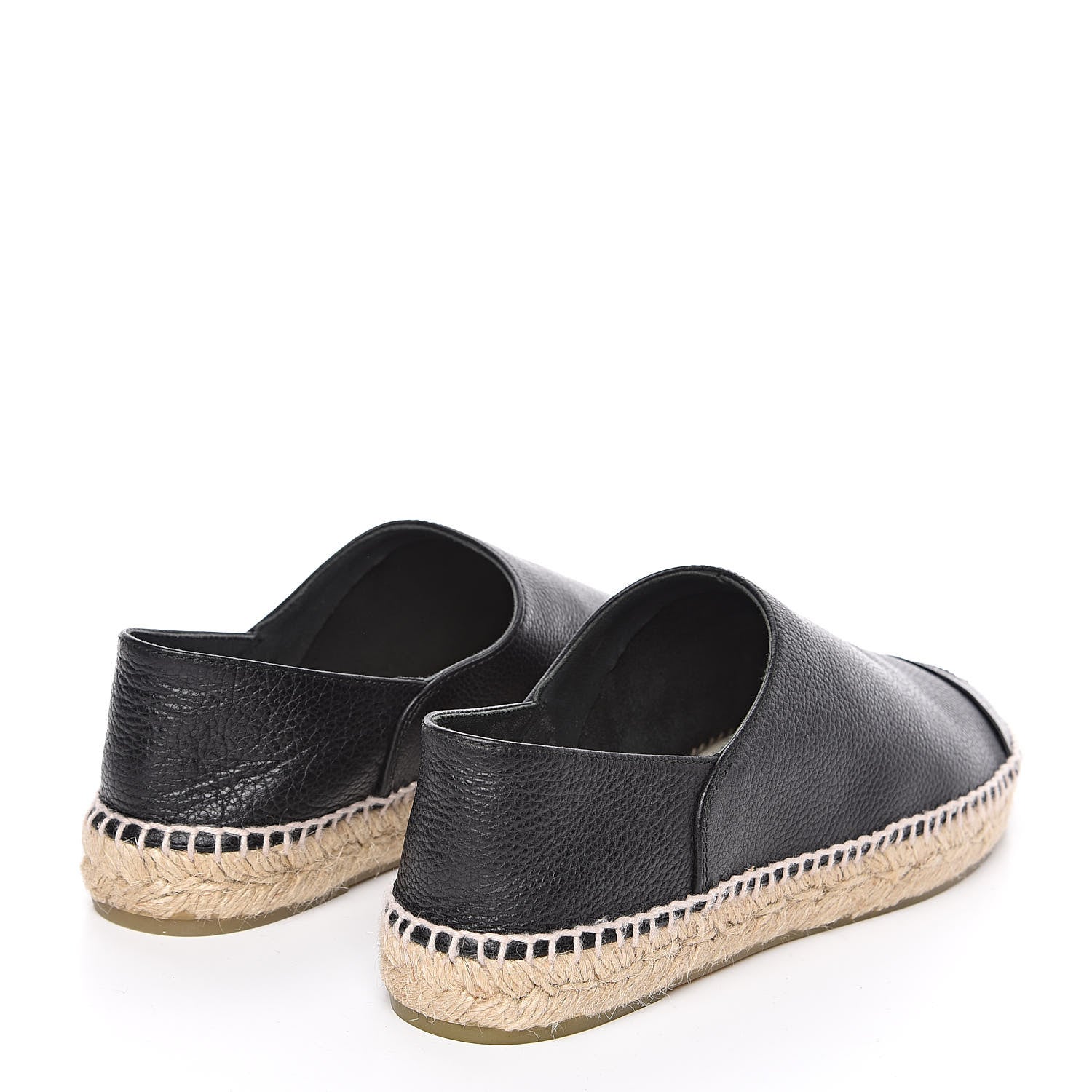 Chanel Grained Calfskin CC Espadrilles 41 Black 4 of 9