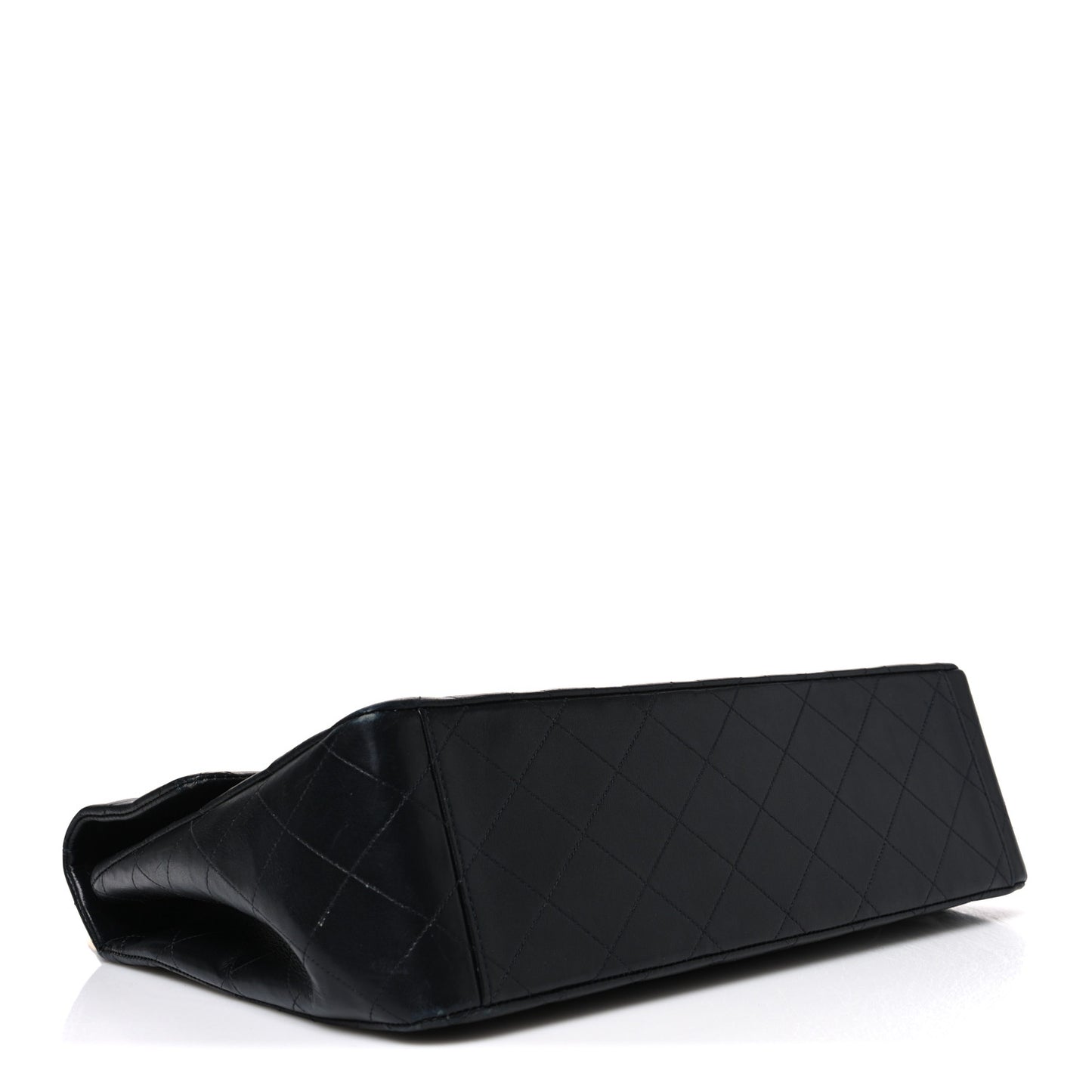 Lambskin Quilted XL Jumbo Single Flap Black