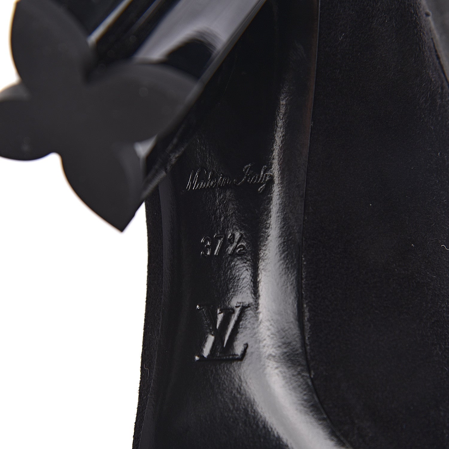 Louis Vuitton Suede Monogram Uniformes Cap Toe Chelsea 80mm Ankle Boots 37.5 Black 6 of 8