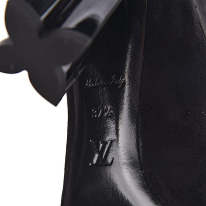 Louis Vuitton Suede Monogram Uniformes Cap Toe Chelsea 80mm Ankle Boots 37.5 Black 6 of 8