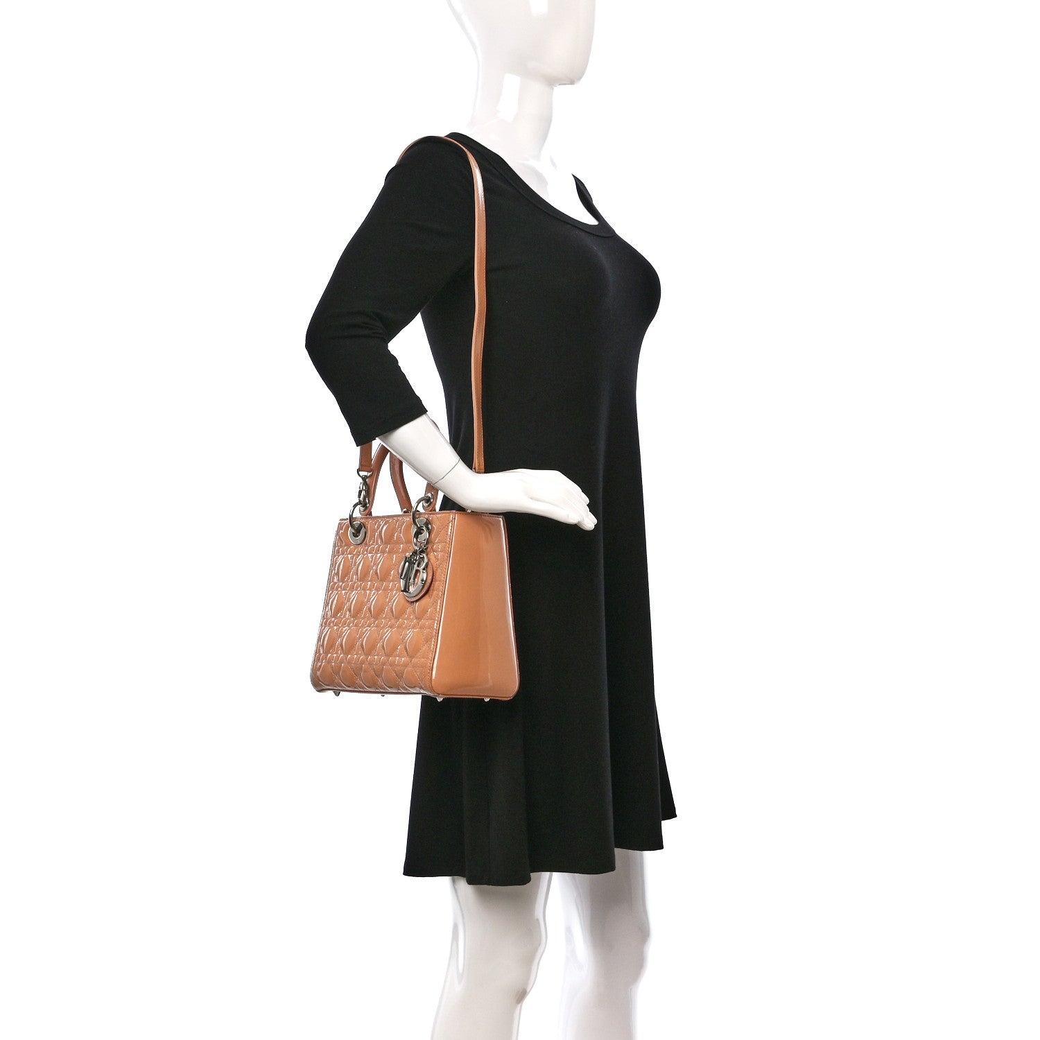 Christian Dior Patent Cannage Medium Lady Dior Rose Clair 3 of 22