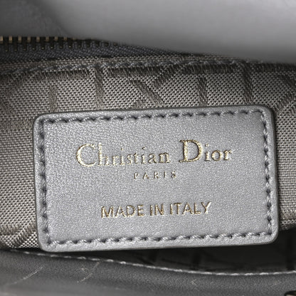 Christian Dior Metallic Lambskin Cannage Mini Lady Dior Gray 6 of 10
