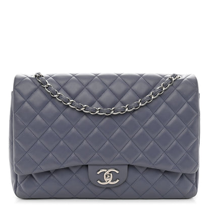 Chanel Lambskin Quilted Maxi Double Flap Light Purple 1 of 14