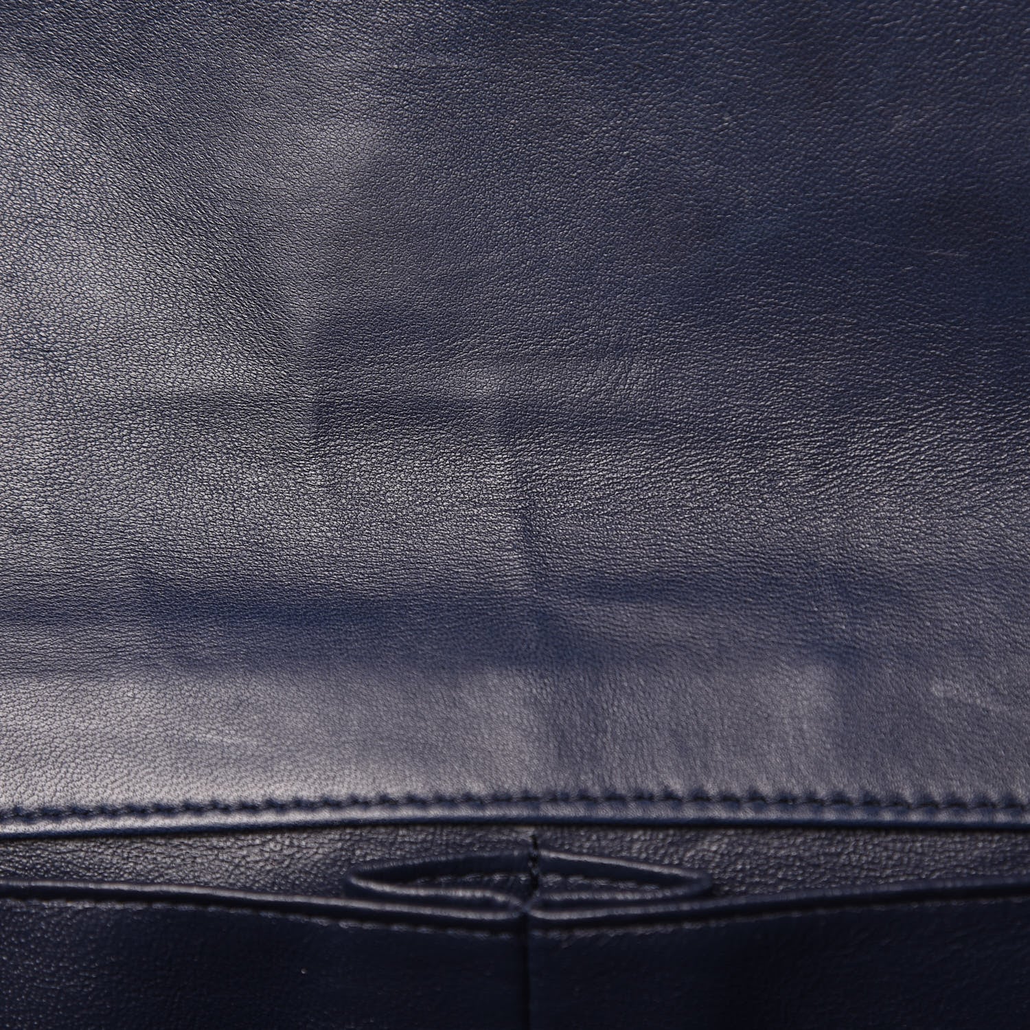 Chanel Distressed Patent Quilted East West Flap Navy Blue 12 of 15
