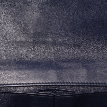 Chanel Distressed Patent Quilted East West Flap Navy Blue 12 of 15