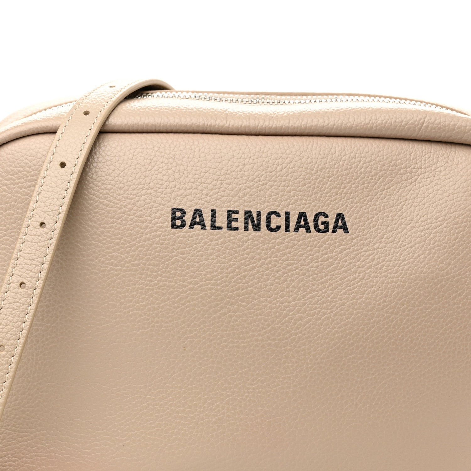 Balenciaga Calfskin Logo M Everyday Camera Bag Beige 7 of 9