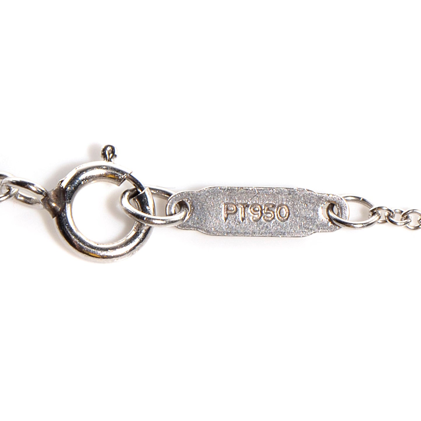 Platinum Diamond Heart Key Pendant Necklace