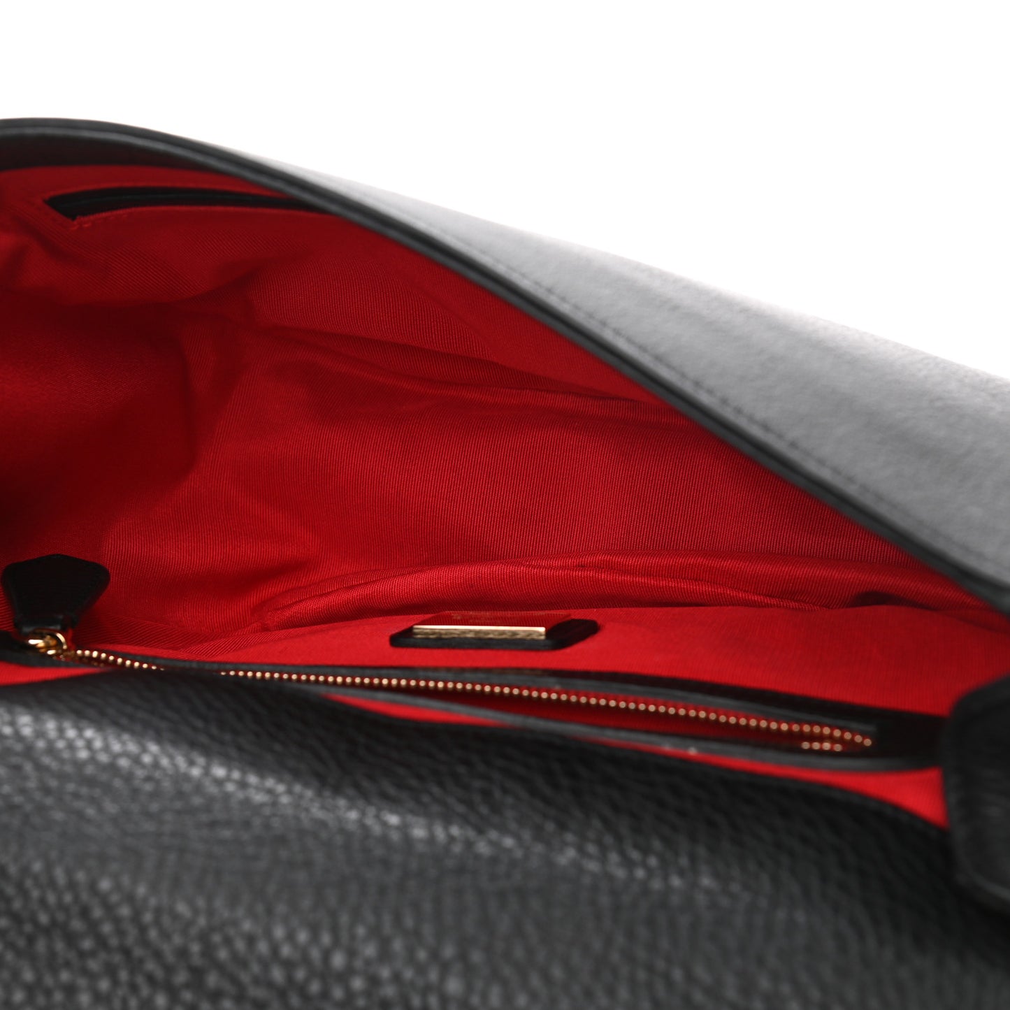 Calfskin Mix Chevron Spikes Panettone Messenger Black