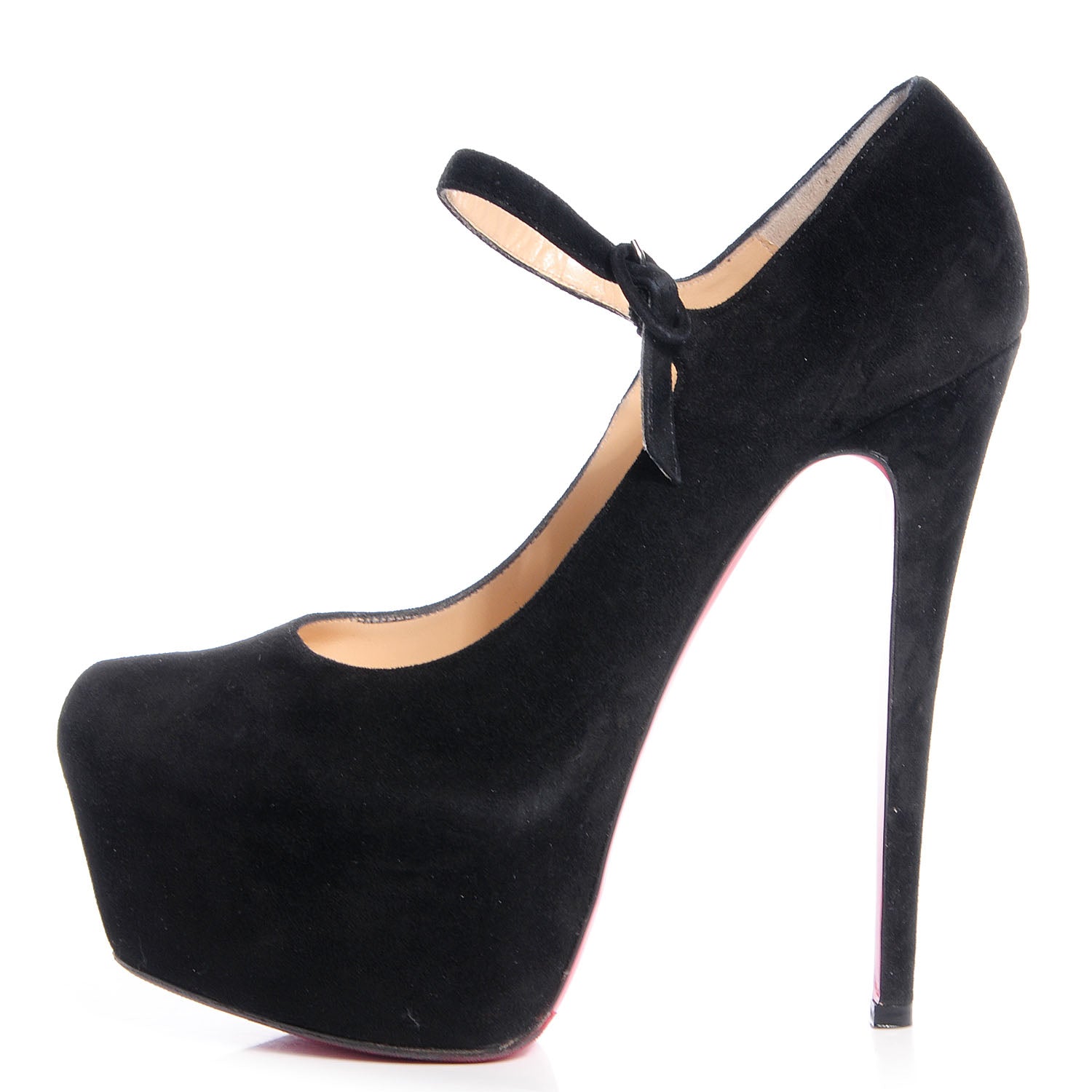 Christian Louboutin Suede Lady Daf 160 Pumps 38.5 Black 1 of 8