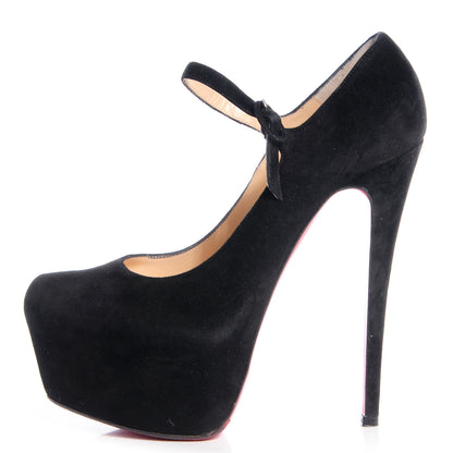 Christian Louboutin Suede Lady Daf 160 Pumps 38.5 Black 1 of 8
