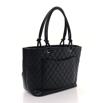 Chanel Calfskin Quilted Large Cambon Tote Black 3 of 9