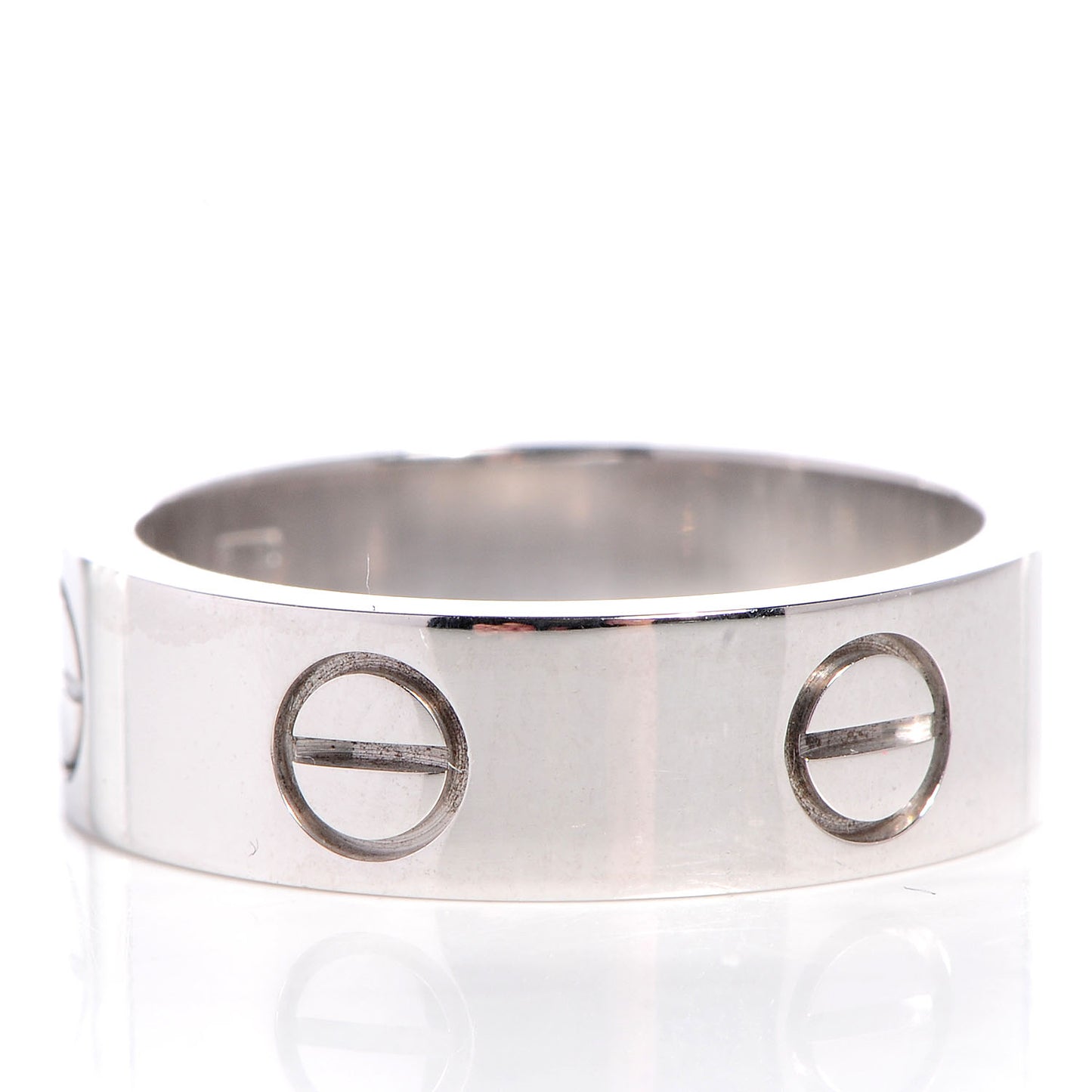 18K White Gold 5.5mm LOVE Ring 52 6