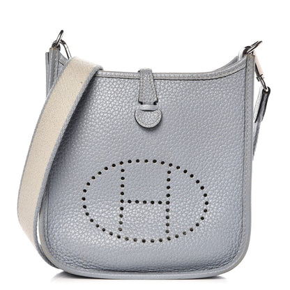 Hermes Taurillon Clemence Amazone Evelyne TPM Bleu Lin 1 of 14