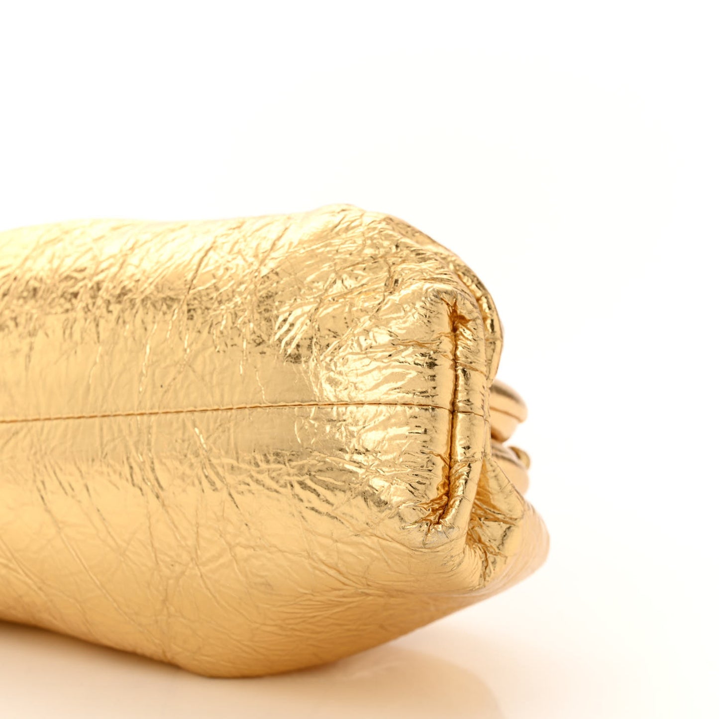 Metallic Crinkled Lambskin The Mini Pouch Oro