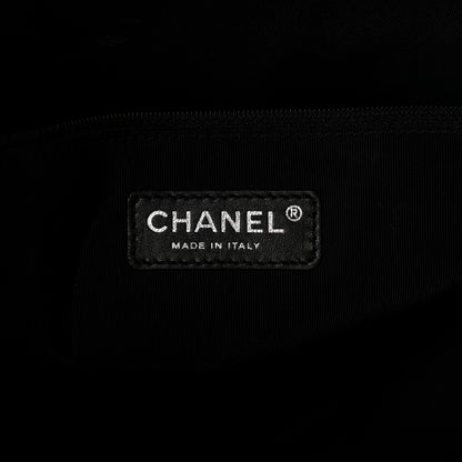 Chanel Patent Quilted Expandable CC Shoping Tote Black 6 of 13