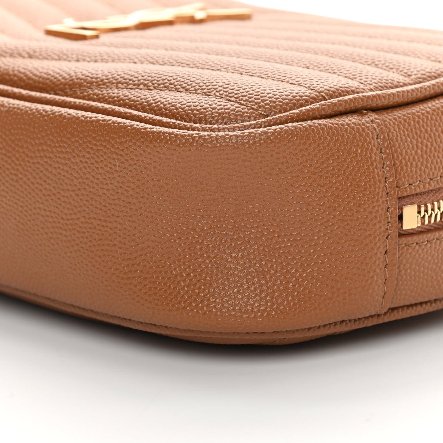 Grain De Poudre Matelasse Monogram Mini Lou Camera Bag Dark Natural