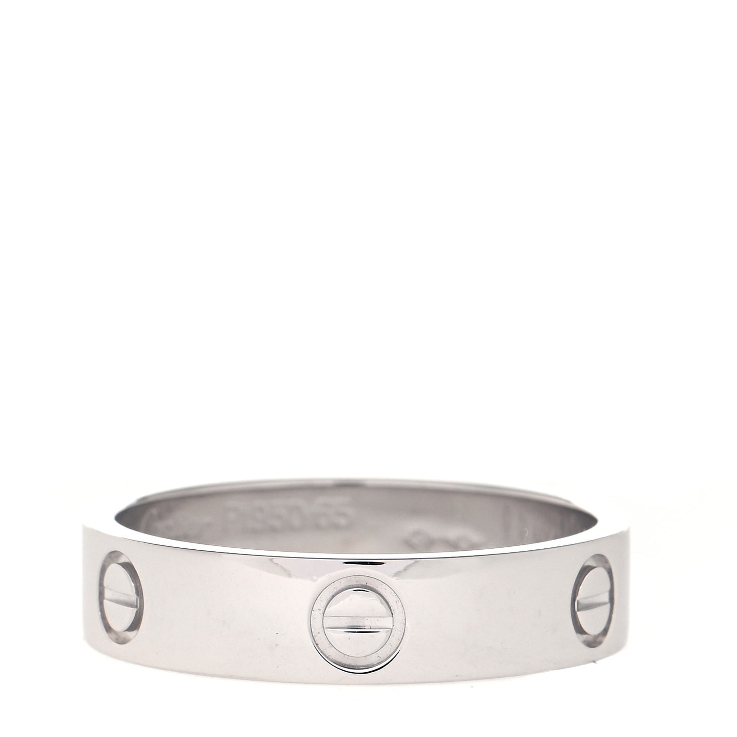Platinum 5.5mm LOVE Ring 65 11