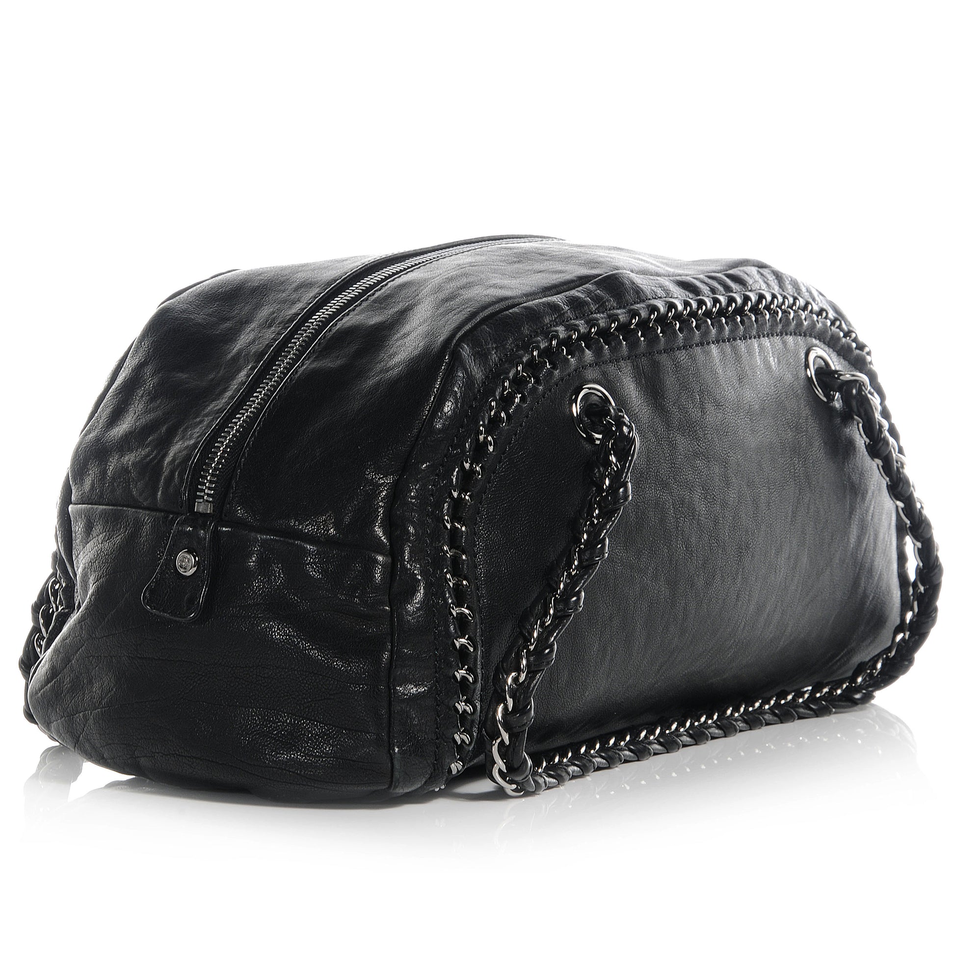 Chanel Leather Luxe Ligne Medium Bowler Black 3 of 4