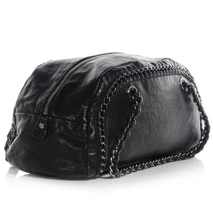 Chanel Leather Luxe Ligne Medium Bowler Black 3 of 4