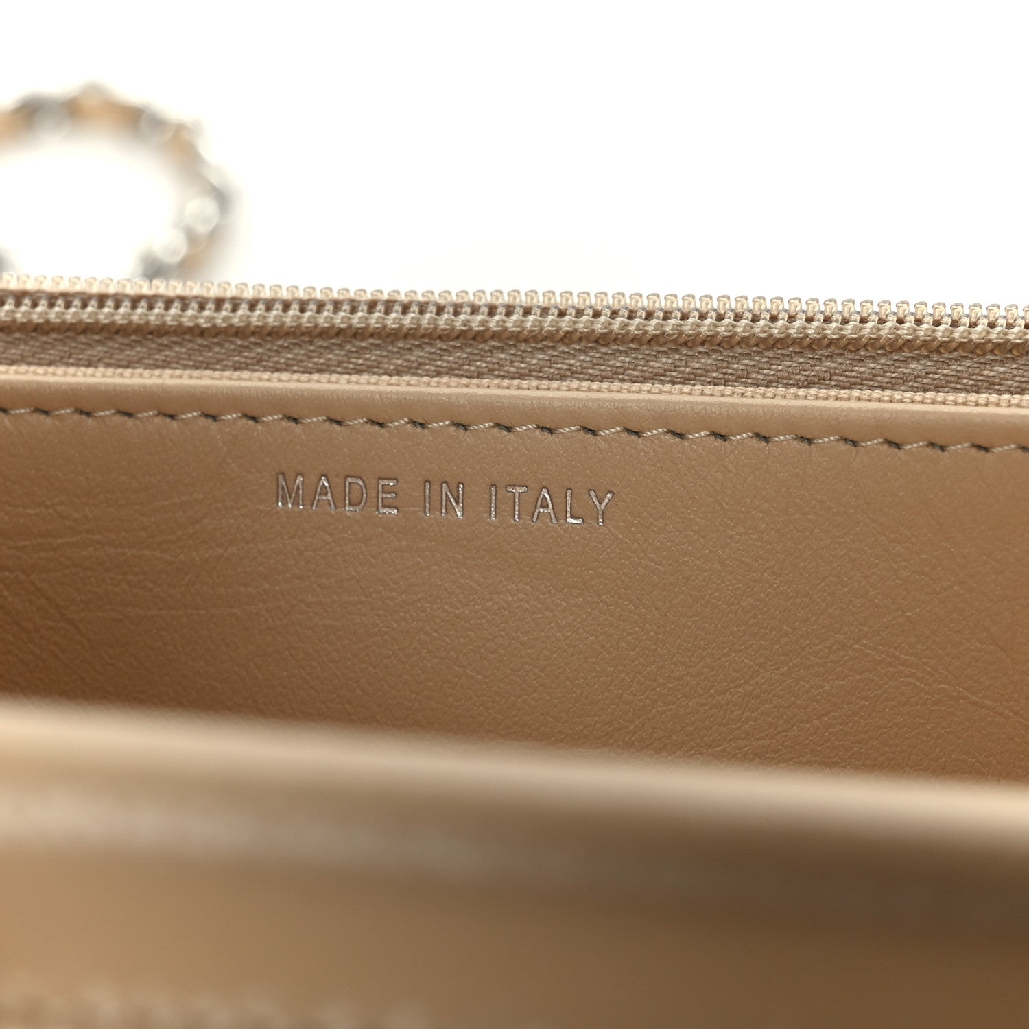 Chanel Caviar Quilted Wallet on Chain WOC Beige 7 of 12
