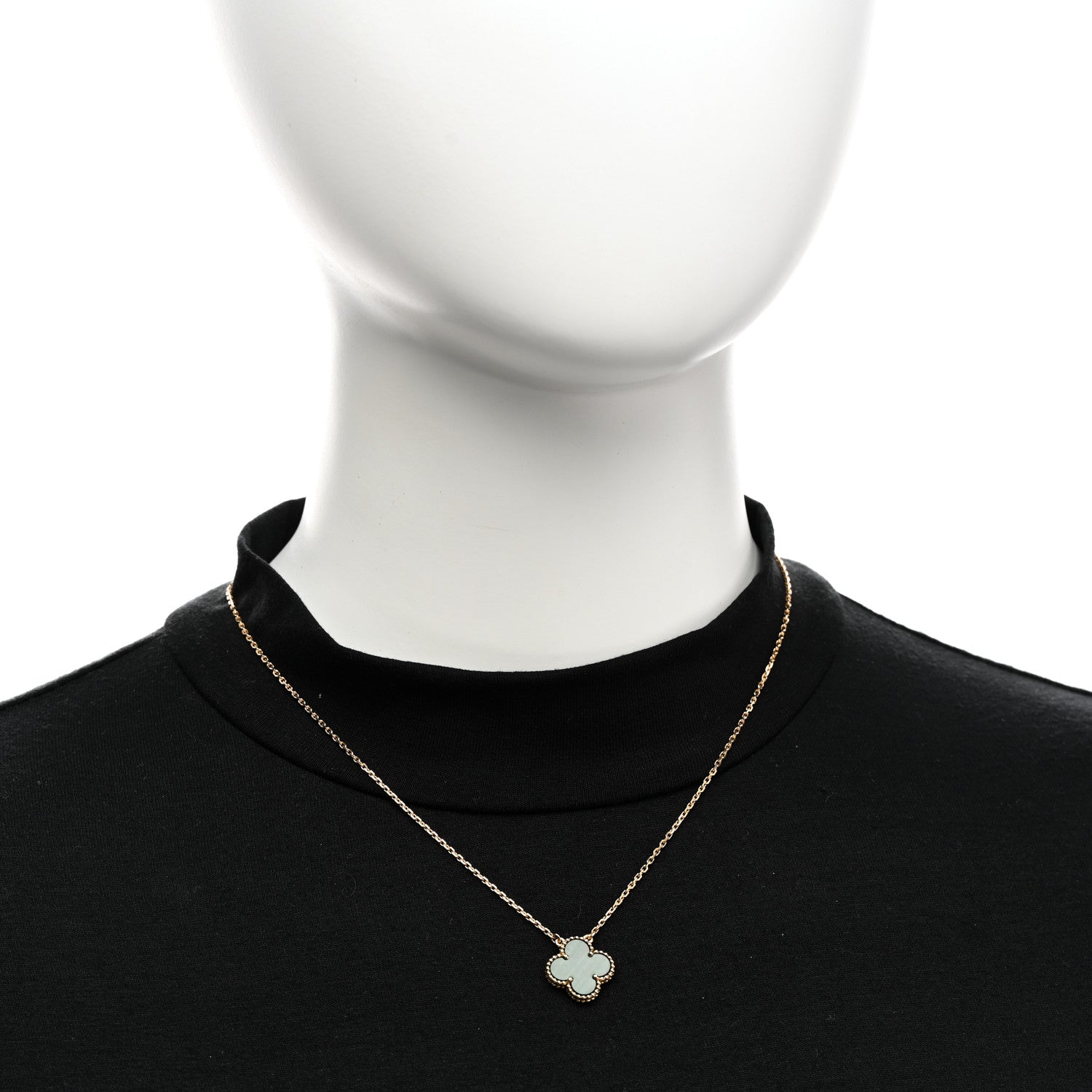 Van Cleef & Arpels 18K Yellow Gold Malachite Vintage Alhambra Pendant Necklace 2 of 6