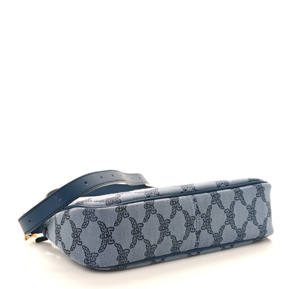 MCM Lauretos Nappa Small Himmel Shoulder Bag Indigo Blue 4 of 9