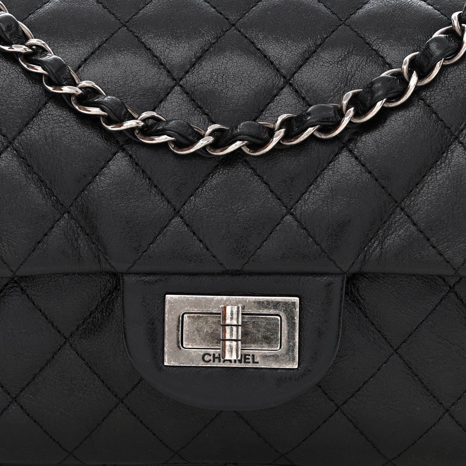 Chanel Lambskin Quilted Medium Hybrid Reissue Flap Black 8 of 11