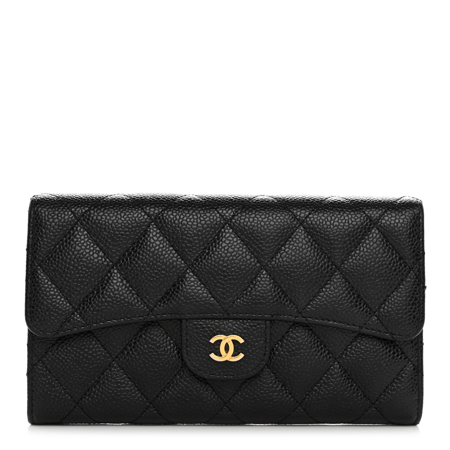 Chanel Caviar Quilted Large Flap Wallet Black 1 of 10