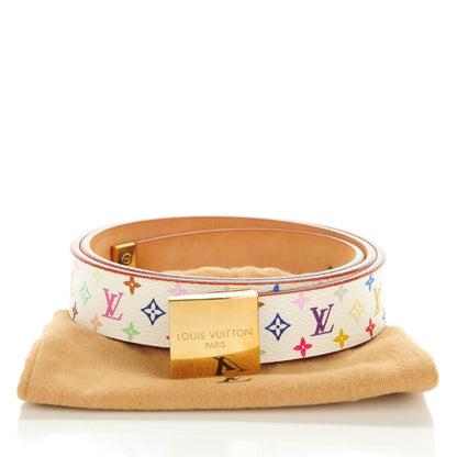 Louis Vuitton Monogram Multicolor Ceinture Belt 90 36 White 9 of 9