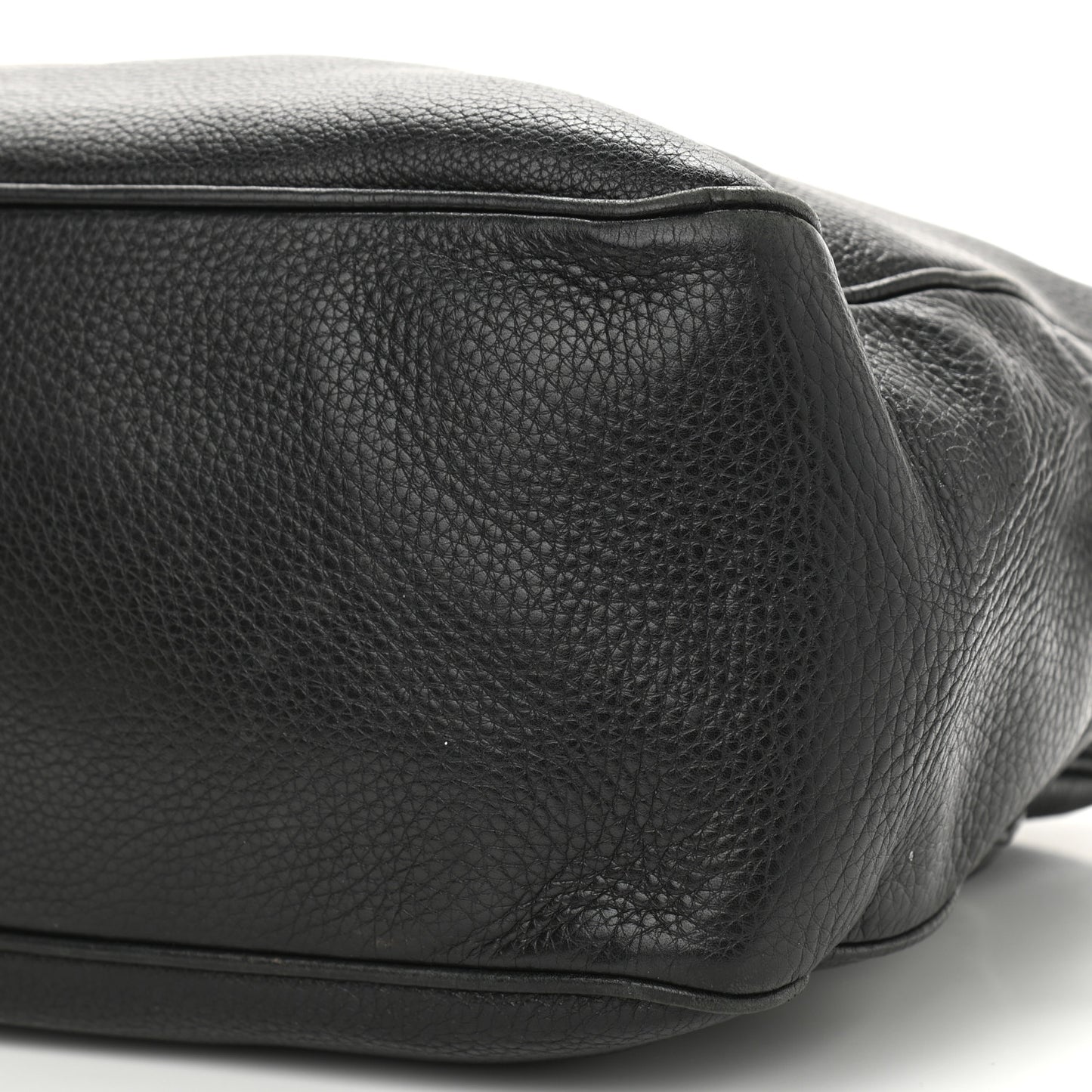 Pebbled Calfskin Medium Soho Bowler Black