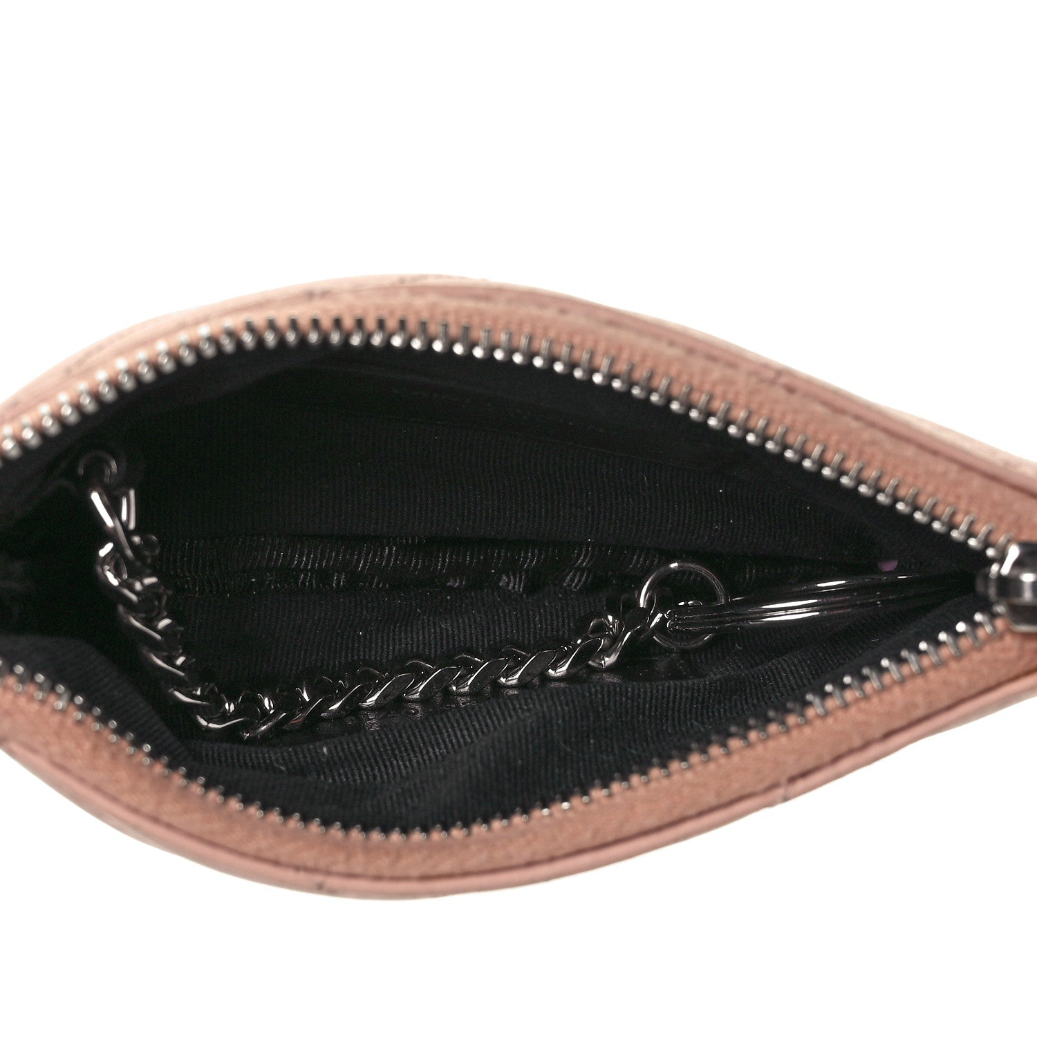 Saint Laurent Calfskin Matelasse Monogram Key Pouch Light Taupe 5 of 10