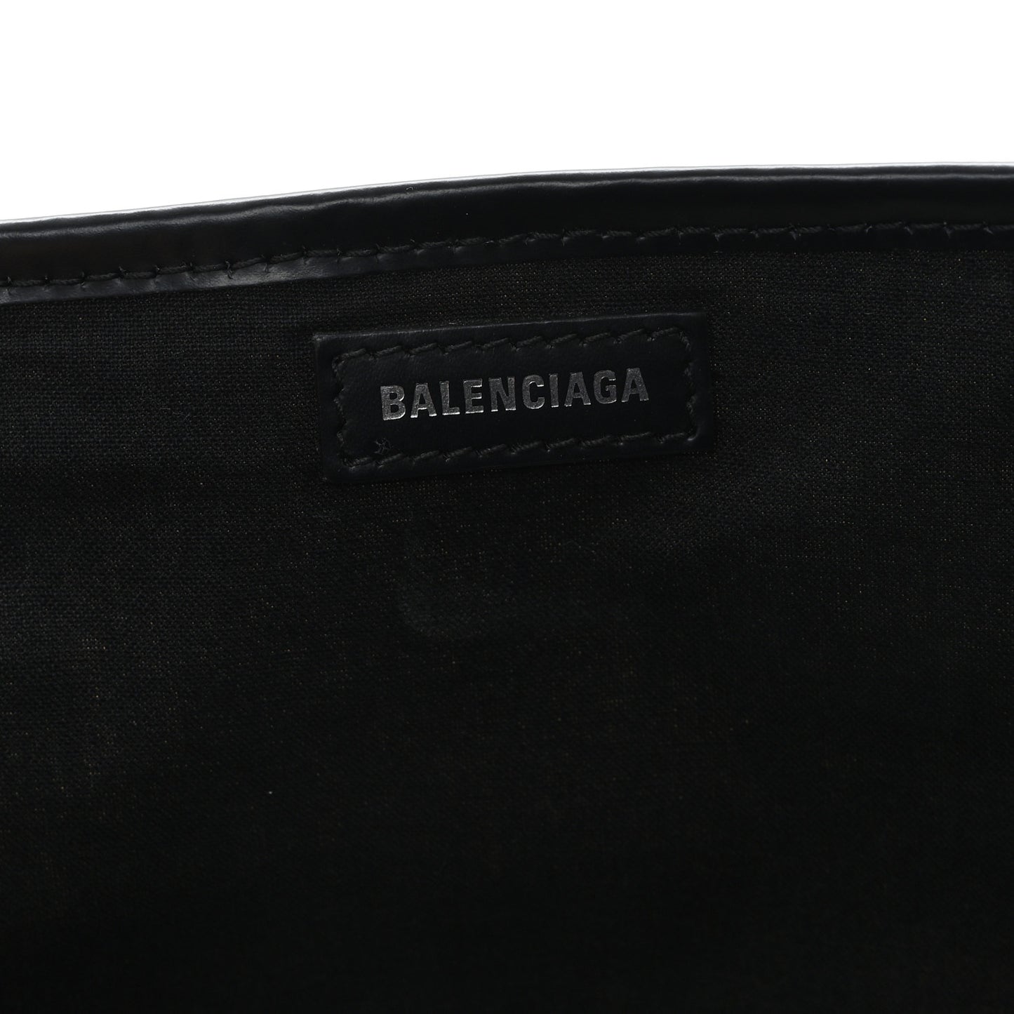 Cotton Canvas Satin Calfskin S Navy Cabas Natural Black