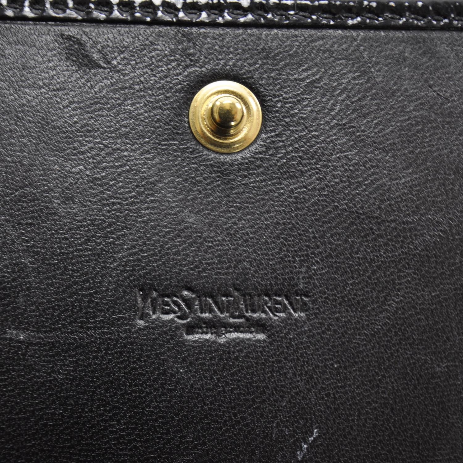 Saint Laurent Patent Y-Mail Wallet Black 6 of 8