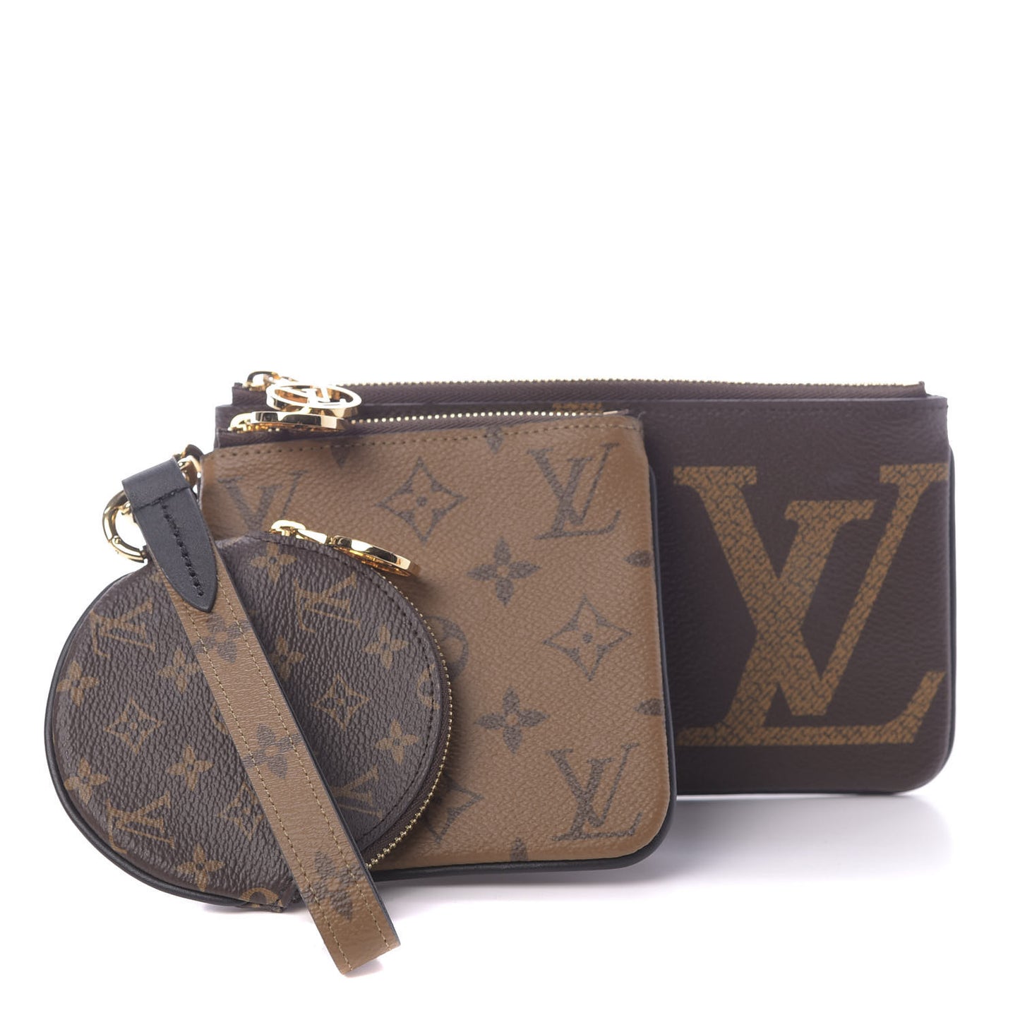 Reverse Monogram Giant Trio Pouch