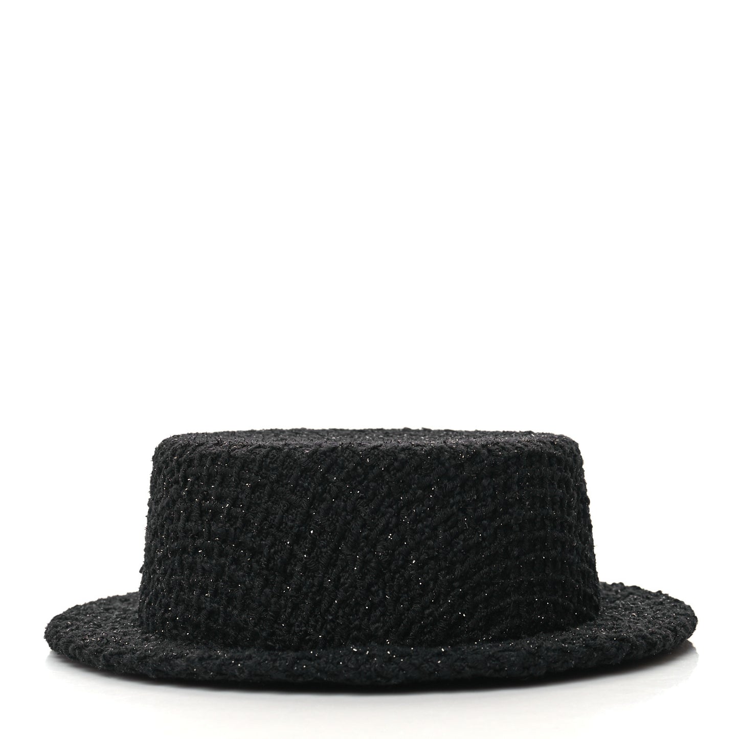 Tweed Boater Hat M Black