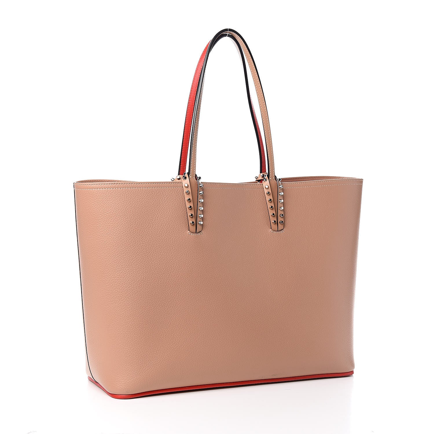 Christian Louboutin Calfskin Spikes East West Cabata Tote Ballerina 3 of 15