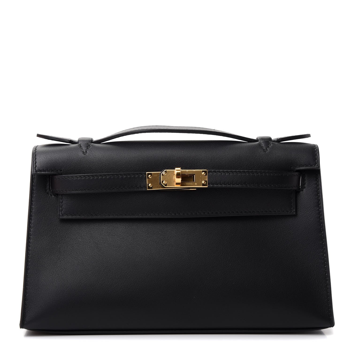 Hermes Swift Kelly Pochette Clutch Black 1 of 7