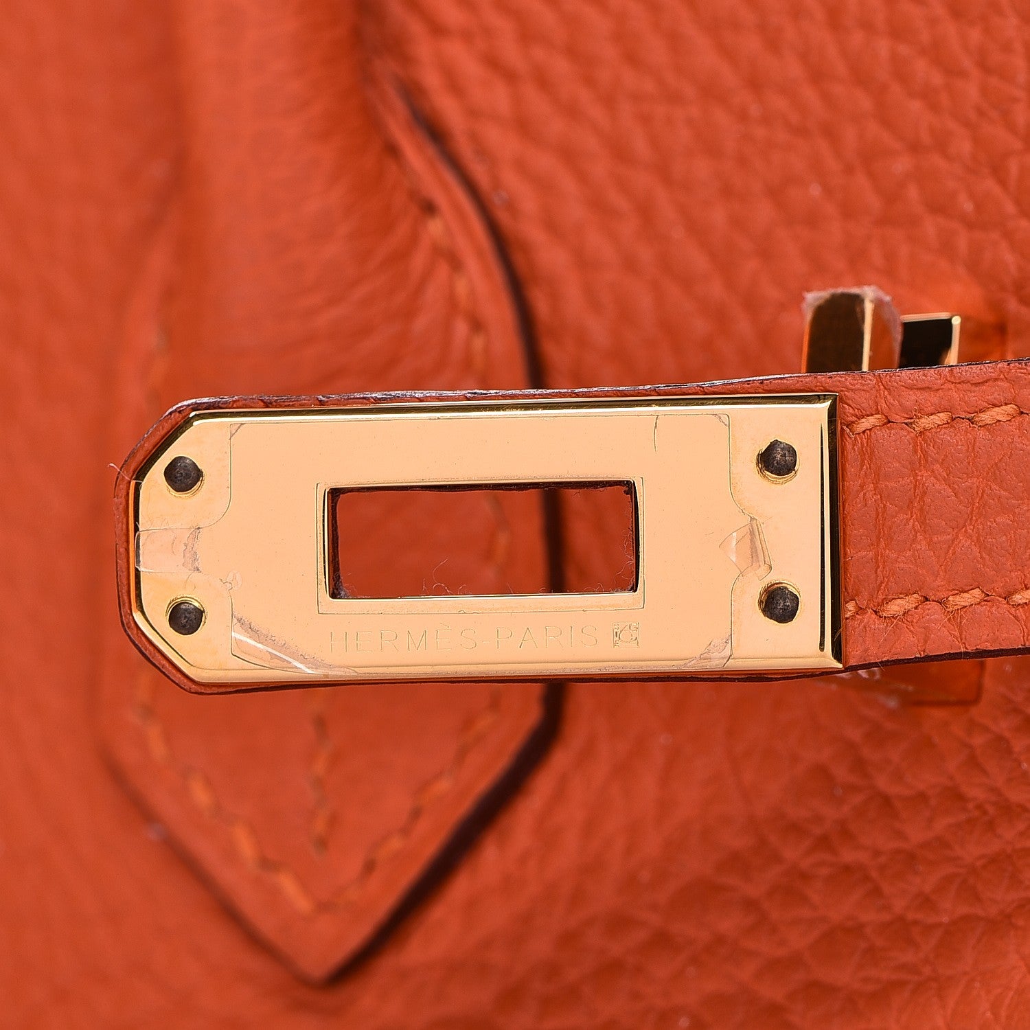 Hermes Togo Birkin 25 Feu 7 of 33