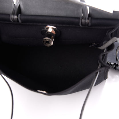 Hermes Military Toile Vache Hunter Herbag Zip PM 31 Black 5 of 11
