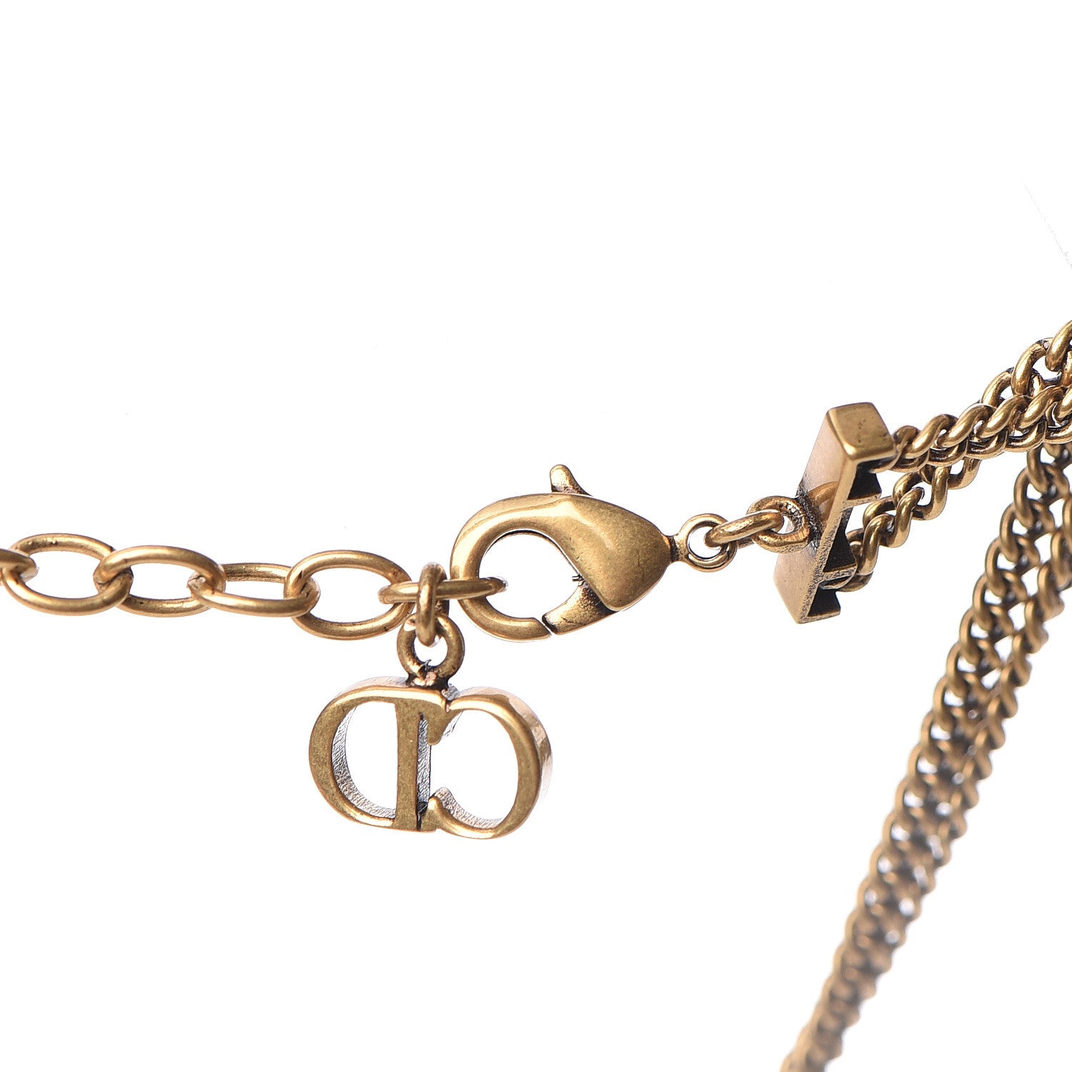 Christian Dior Metal J'Adior Choker Necklace Aged Gold 4 of 6