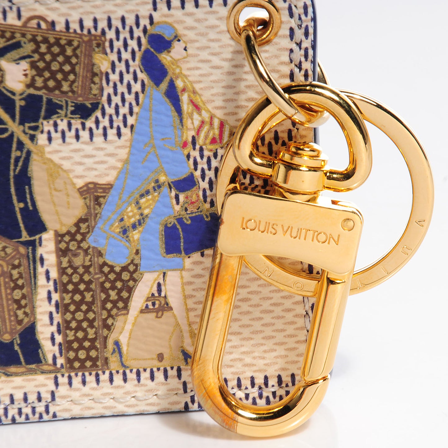 Damier Azur Illustre Groom Key Holder