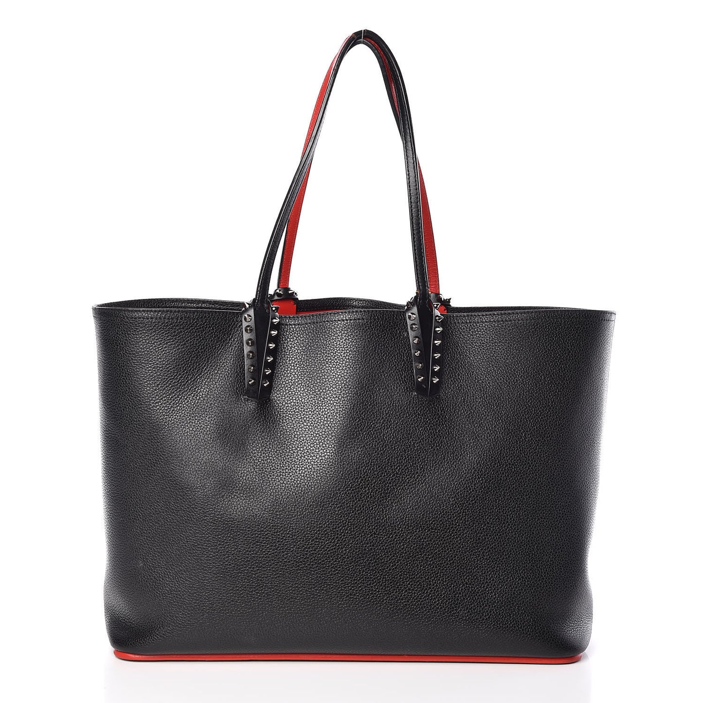 Calfskin Spikes East West Cabata Tote Black