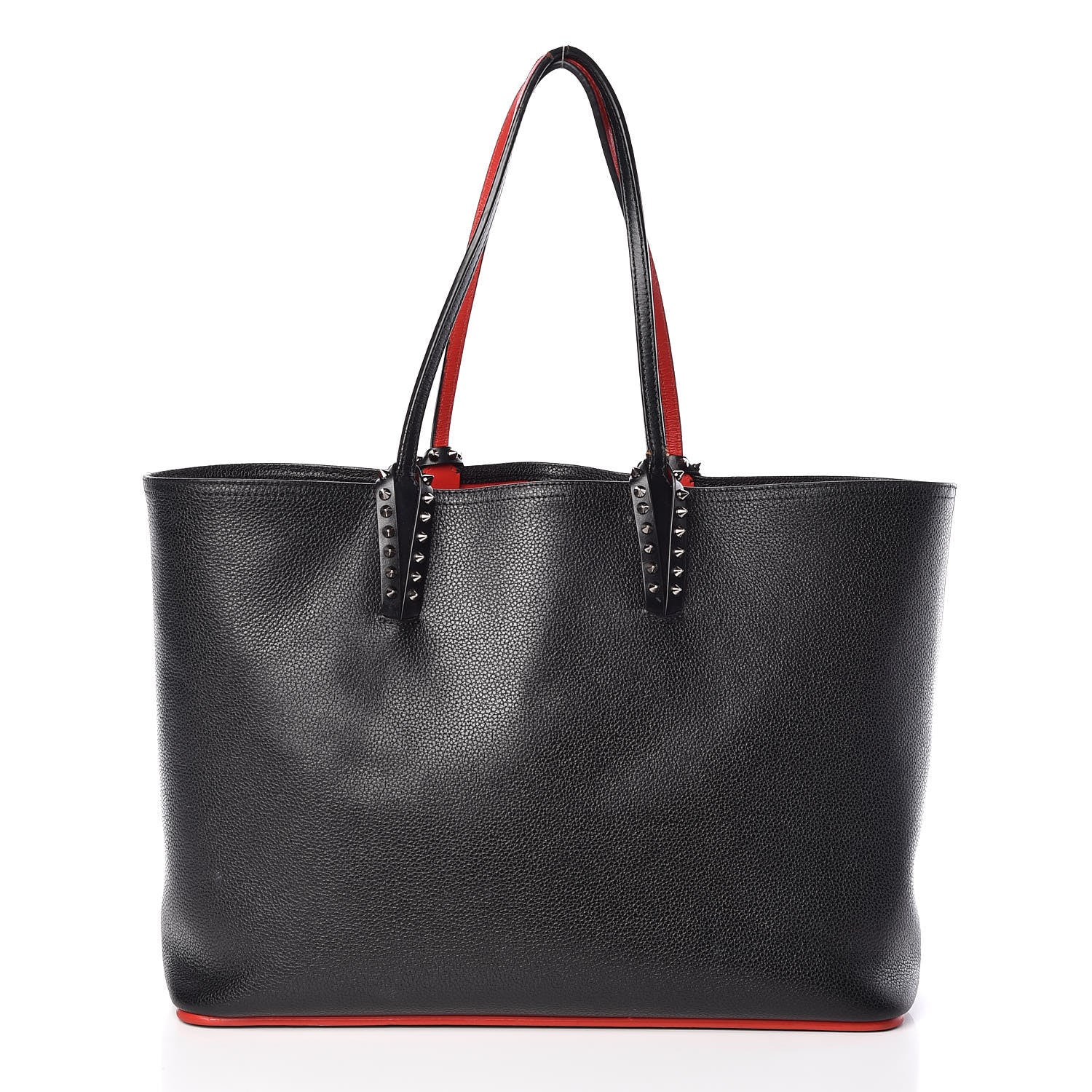 Christian Louboutin Calfskin Spikes East West Cabata Tote Black 3 of 12
