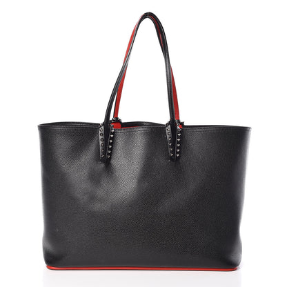 Christian Louboutin Calfskin Spikes East West Cabata Tote Black 3 of 12