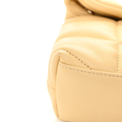 Saint Laurent Lambskin Quilted Toy Loulou Puffer Monogram Chain Satchel Jaune Pale 12 of 12