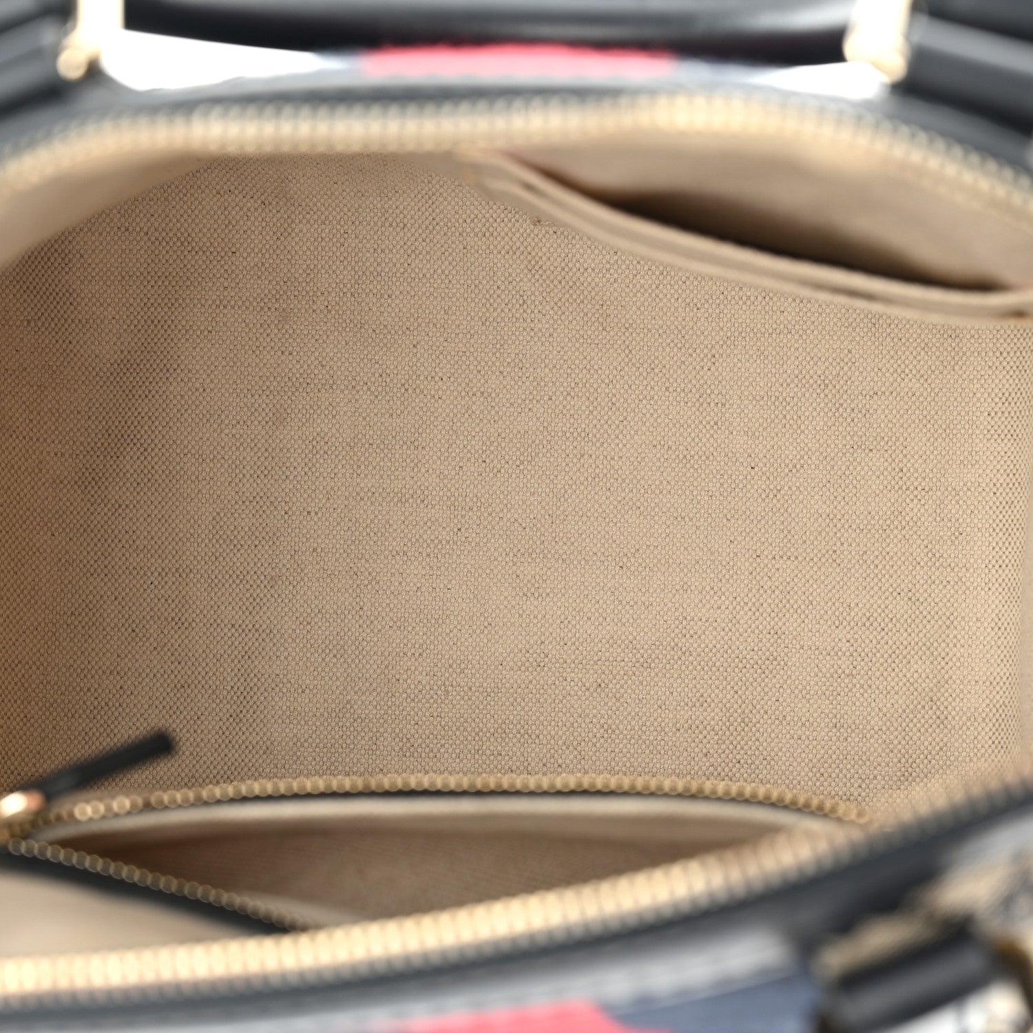 Gucci Monogram Selleria Calfskin Vintage Web Medium Boston Beige Blue 4 of 9