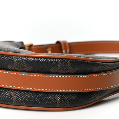 Celine Canvas Calfskin Mini Ava Triomphe Shoulder Bag Tan 9 of 9