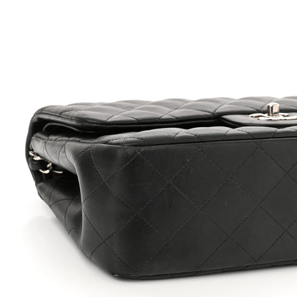 Chanel Lambskin Quilted Jumbo Double Flap Black 9 of 15