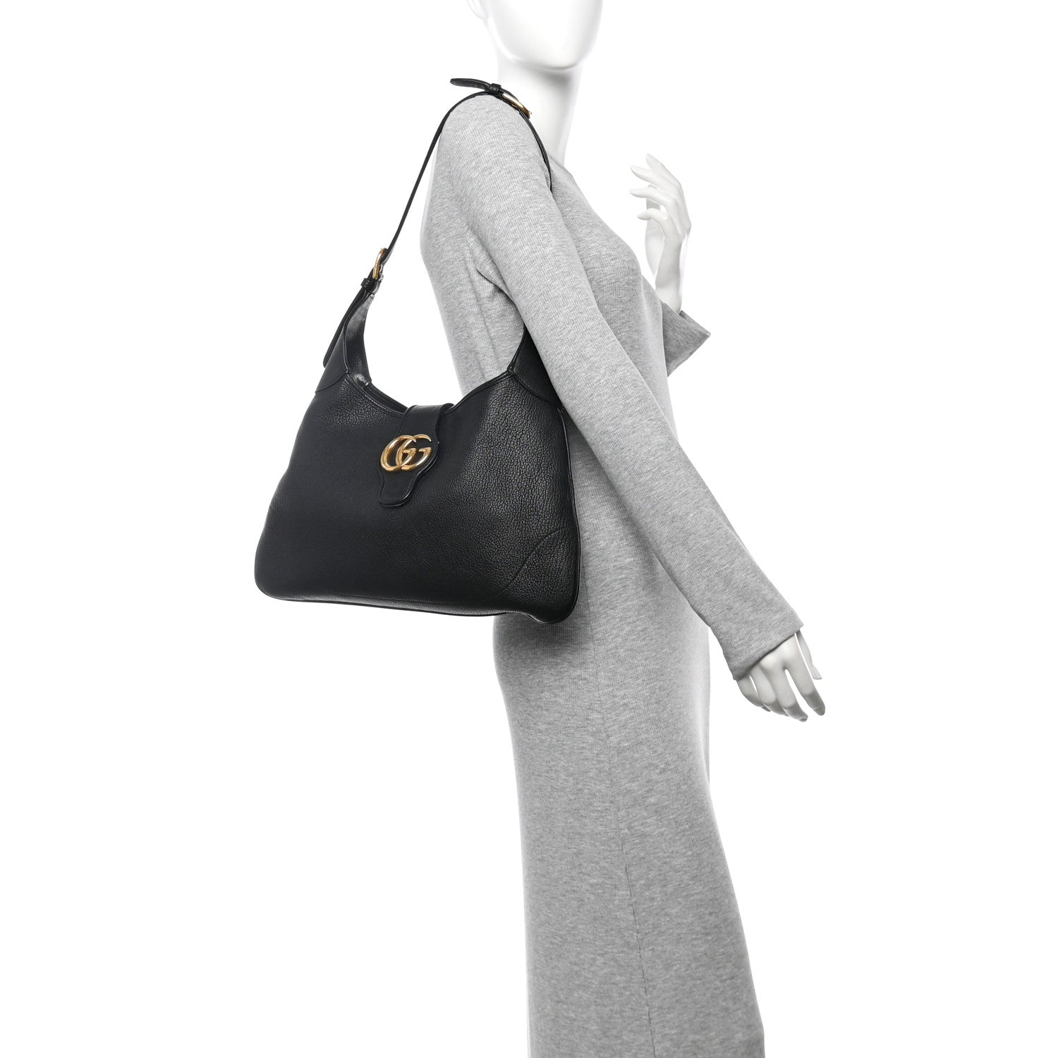 Gucci Goatskin Medium Aphrodite Shoulder Bag Black 2 of 14